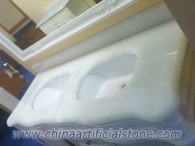 Pure White Magna Glass Ceramic vanity tops