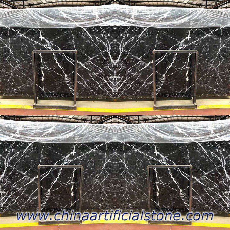 China Nero Marquina Bookmatched Slabs