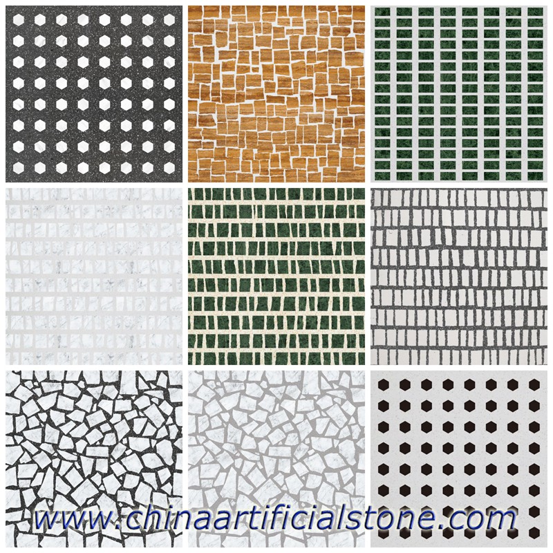 Terrazzo Solid Mosaics Tiles 800x800x20mm