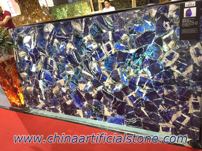 lajes de azulejos de pedra preciosa jaspe azul sodalita 