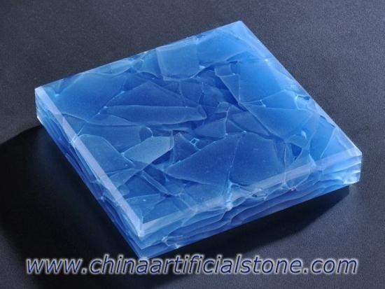 pedra de vidro de jade oceano azul engenharia de lajes de vidro magna