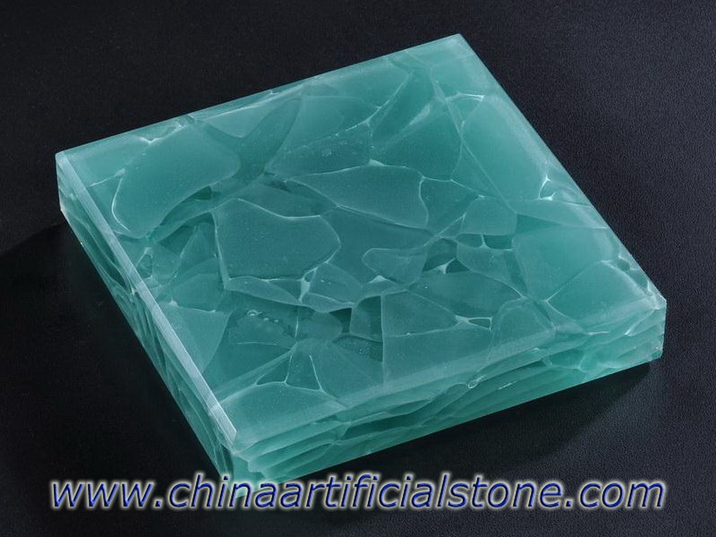 aquamarine jade vidro pedra engenharia upcycle superfície de vidro 