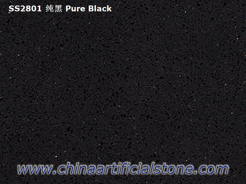 lajes de pedra de quartzo preto puro iconic projetadas 