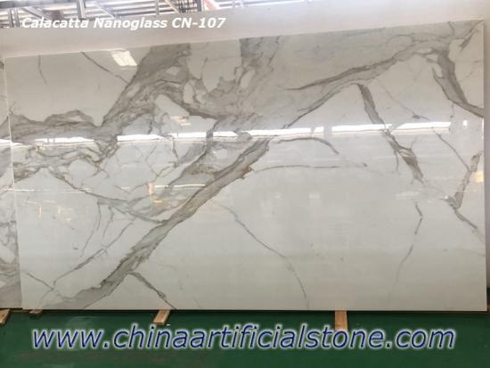 laje de mármore branco china nano calacatta cn107