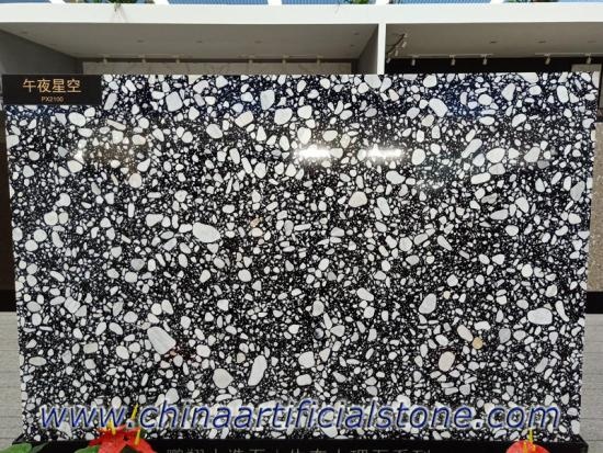 Laje de mármore de resina de pedra aglomerada de China